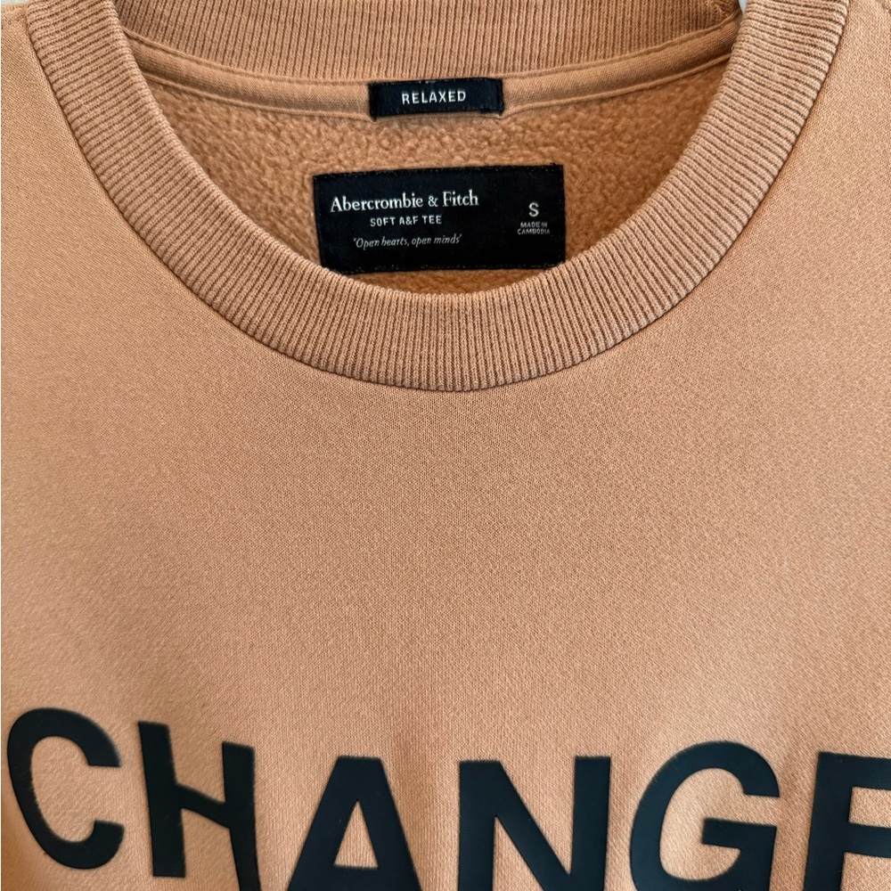 Abercrombie & Fitch CHANGE Graphic Unisex Sweatshirt Size S - Picture 3 of 7